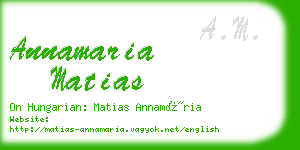 annamaria matias business card